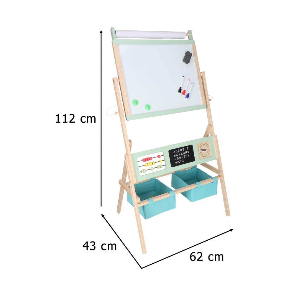 Wooden-chalkboard-LULILO-Kredo-accessories-chalk-markers-magnets-baskets-110cm-177604 Drvena ploča LULILO pribor kreda markeri magneti košare boje 110 cm 1
