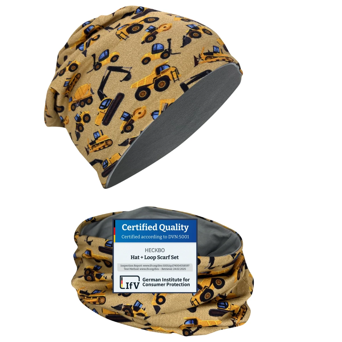 Dvostrana kapa i šal set - bageri 2 - 8 g