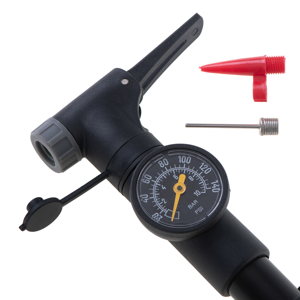 Bicycle-pump-with-bicycle-handle-pressure-gauge-164433 Pumpa za bicikl s manometrom RALLEX ručna pumpa za bicikl za loptu madraca s držačem za bicikl 9