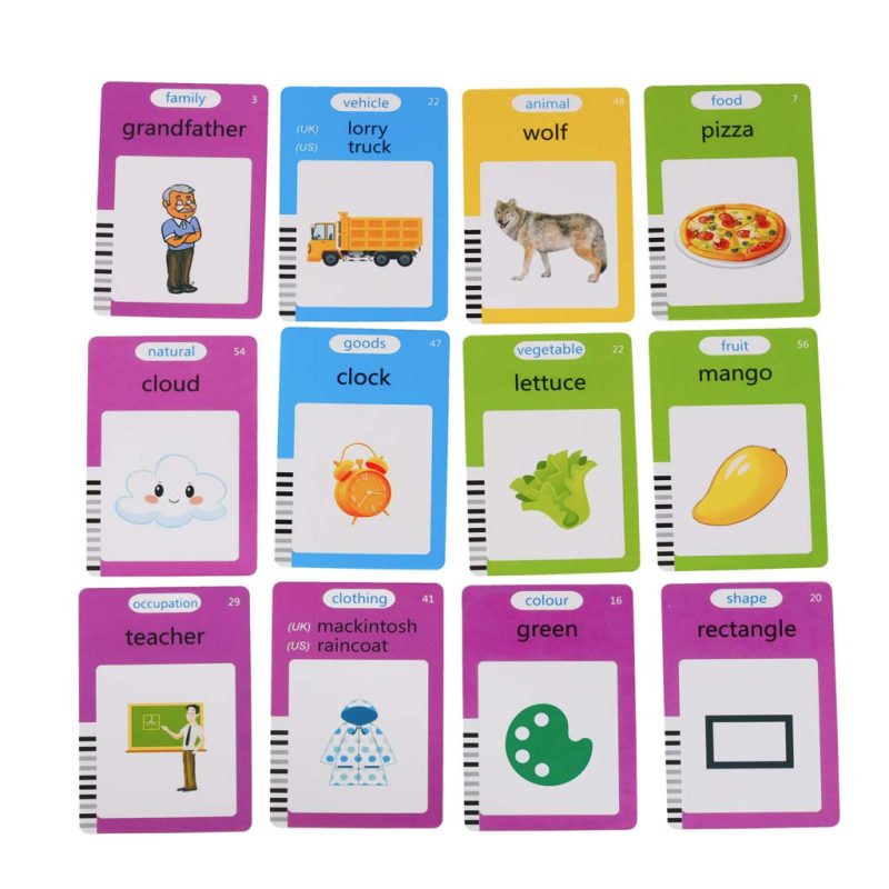 Čitač kartica za učenje engleskog vokabulara 8,5'' plavi 8