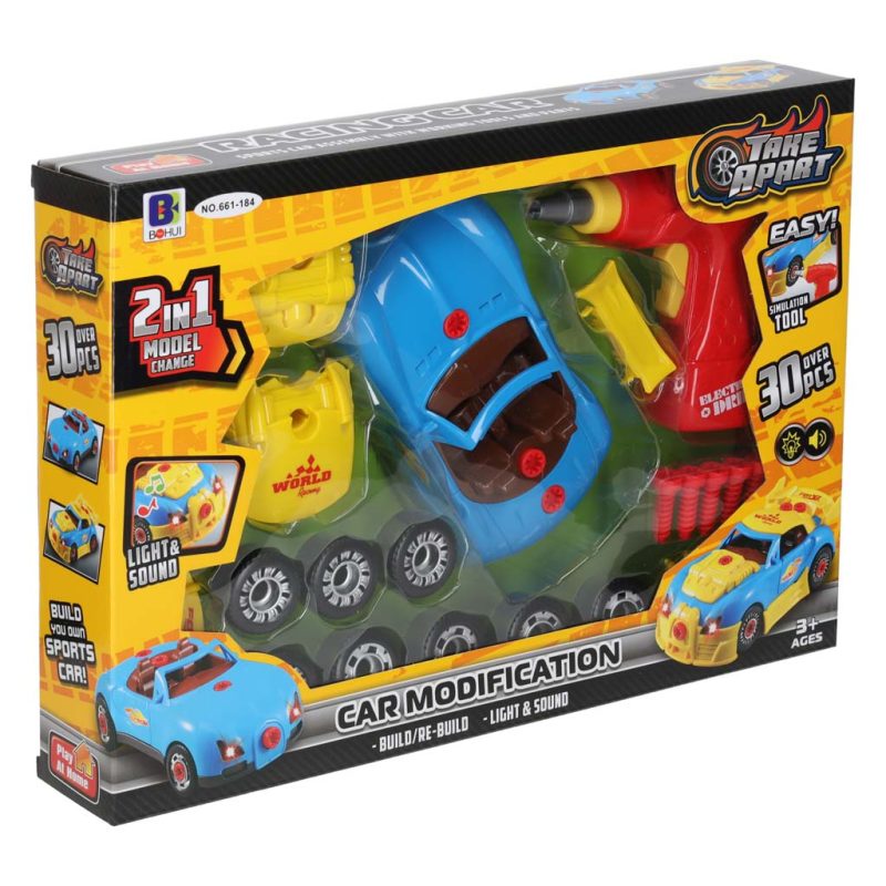 Sportski auto za sastavljanje i alat 1