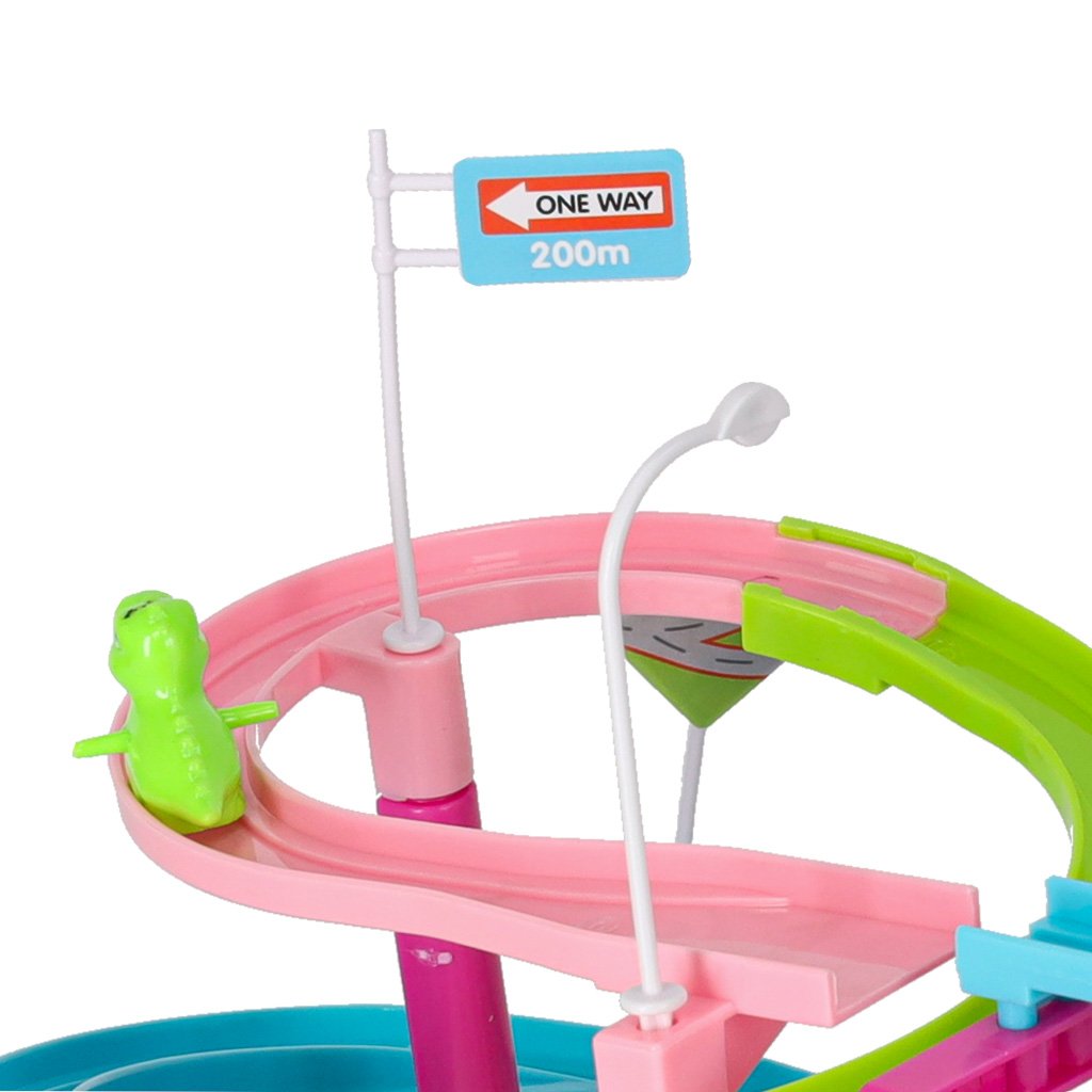 Staza za trke s dinosaurima s toboganom i pokretne stepenice s LED i zvukom 5