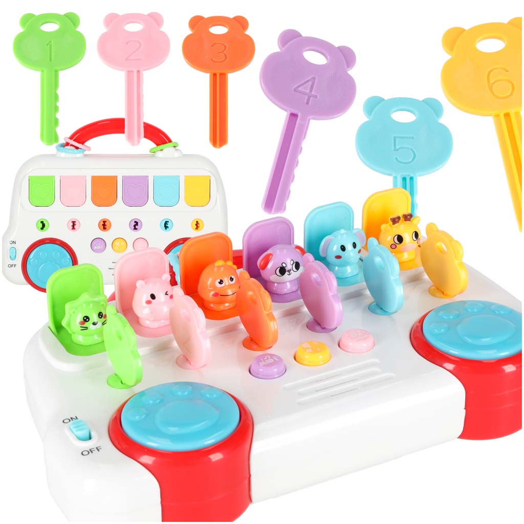 Edukativni autobus s kliznim životinjama i tipkama