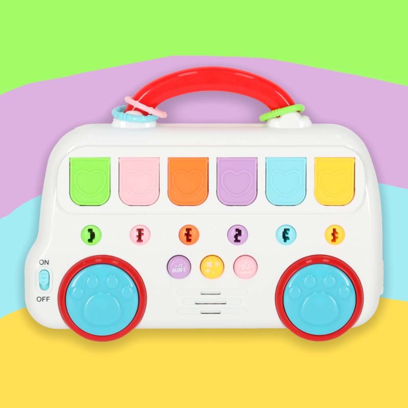 Edukativni autobus s kliznim životinjama i tipkama 6