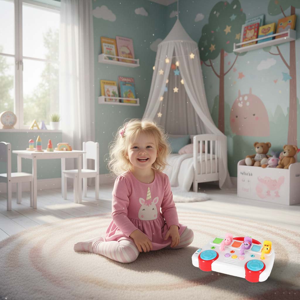 Edukativni autobus s kliznim životinjama i tipkama 5