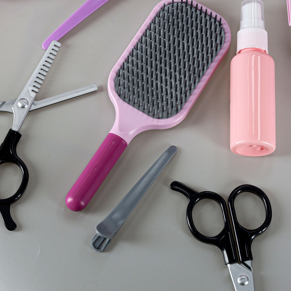 Frizerski set za djecu, sušilo za kosu, pegla za kosu, 16 predmeta 5