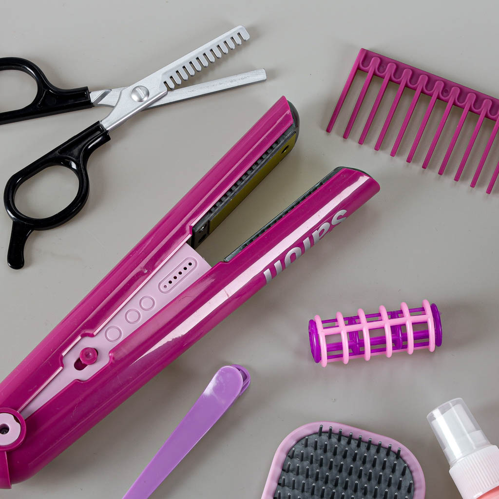 Frizerski set za djecu, sušilo za kosu, pegla za kosu, 16 predmeta 4