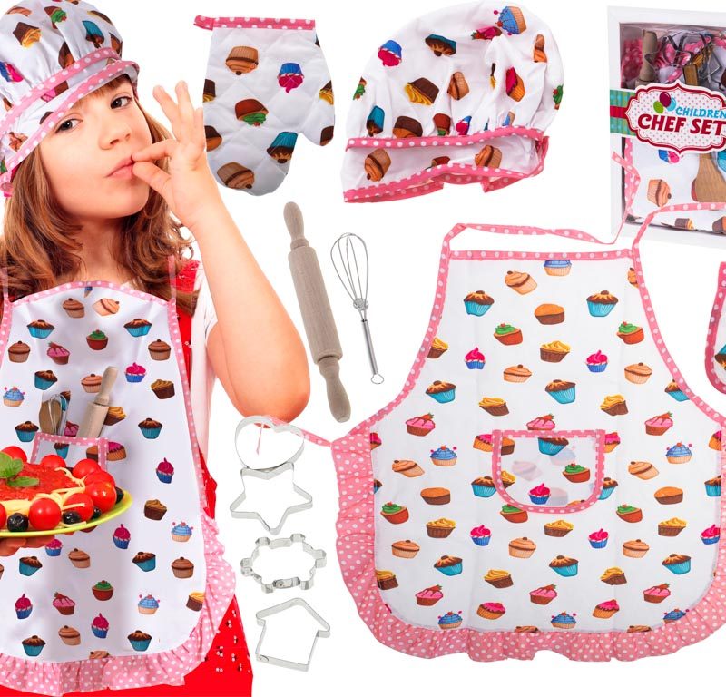 Kuhinjski set pregača za kuhanje + pribor