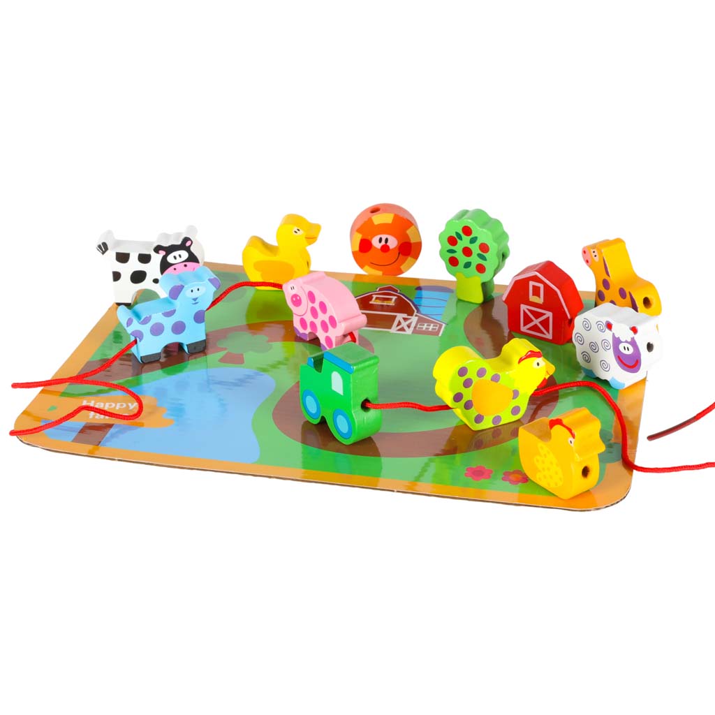 Drvene domaće životinje i farma za učenje nizanja 12