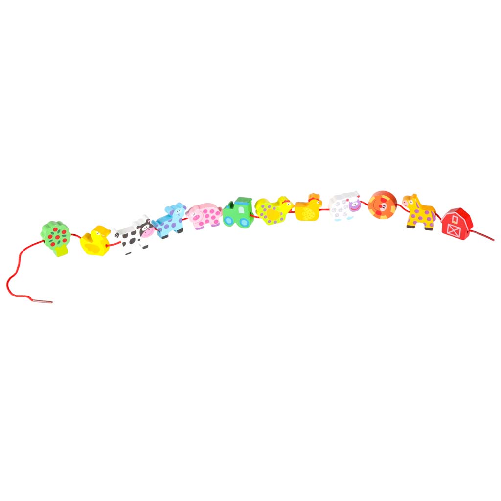 Drvene domaće životinje i farma za učenje nizanja 9