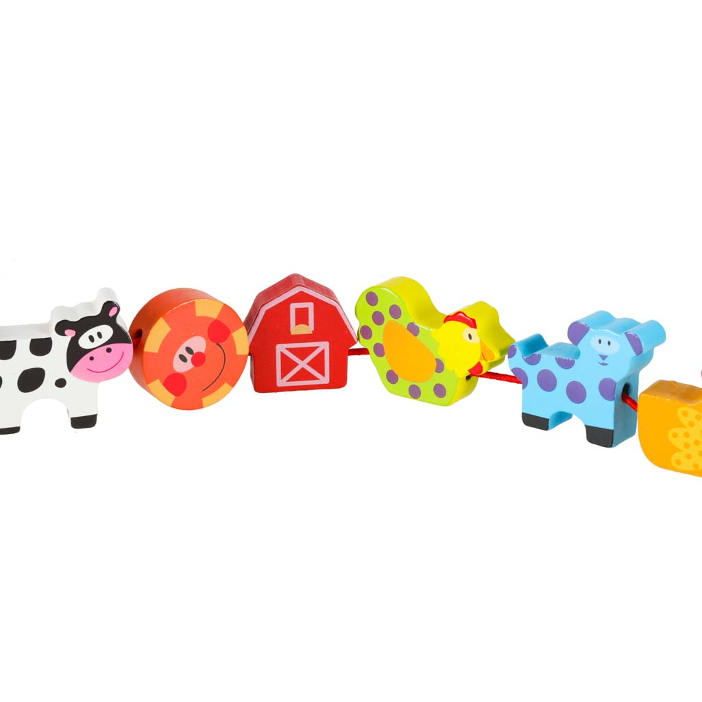 Drvene domaće životinje i farma za učenje nizanja 7