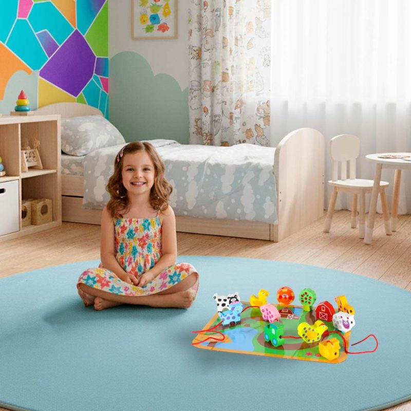 Drvene domaće životinje i farma za učenje nizanja 5