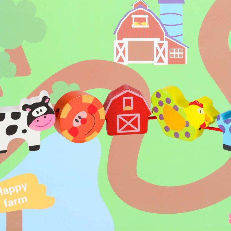 Drvene domaće životinje i farma za učenje nizanja 4