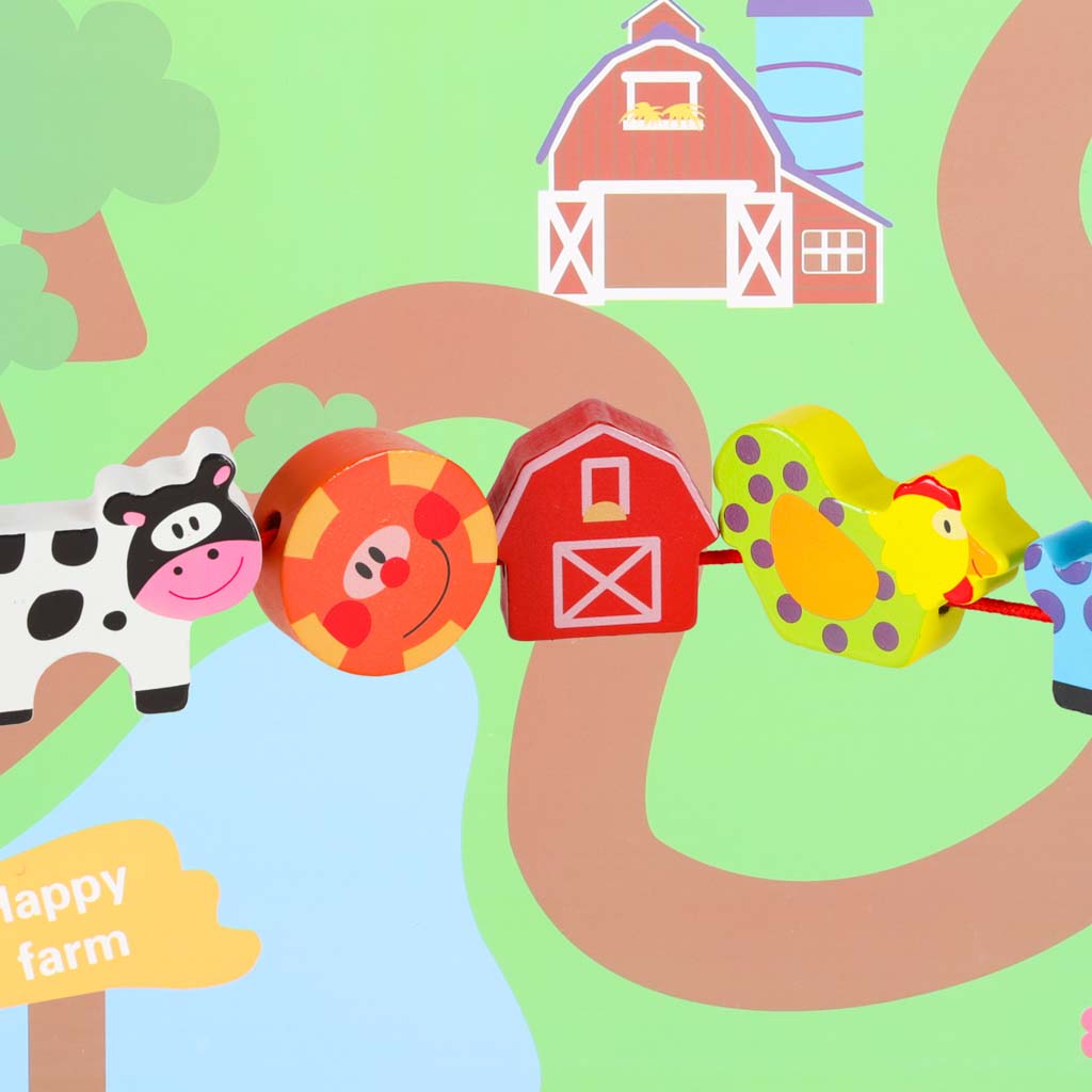 Drvene domaće životinje i farma za učenje nizanja 4