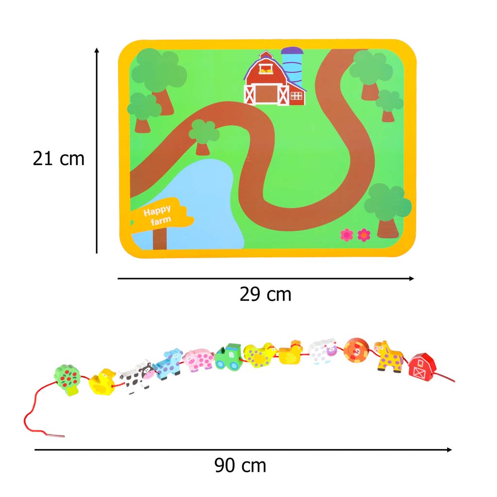 Drvene domaće životinje i farma za učenje nizanja1