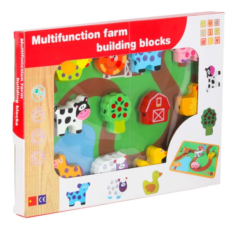 Drvene domaće životinje i farma za učenje nizanja 2