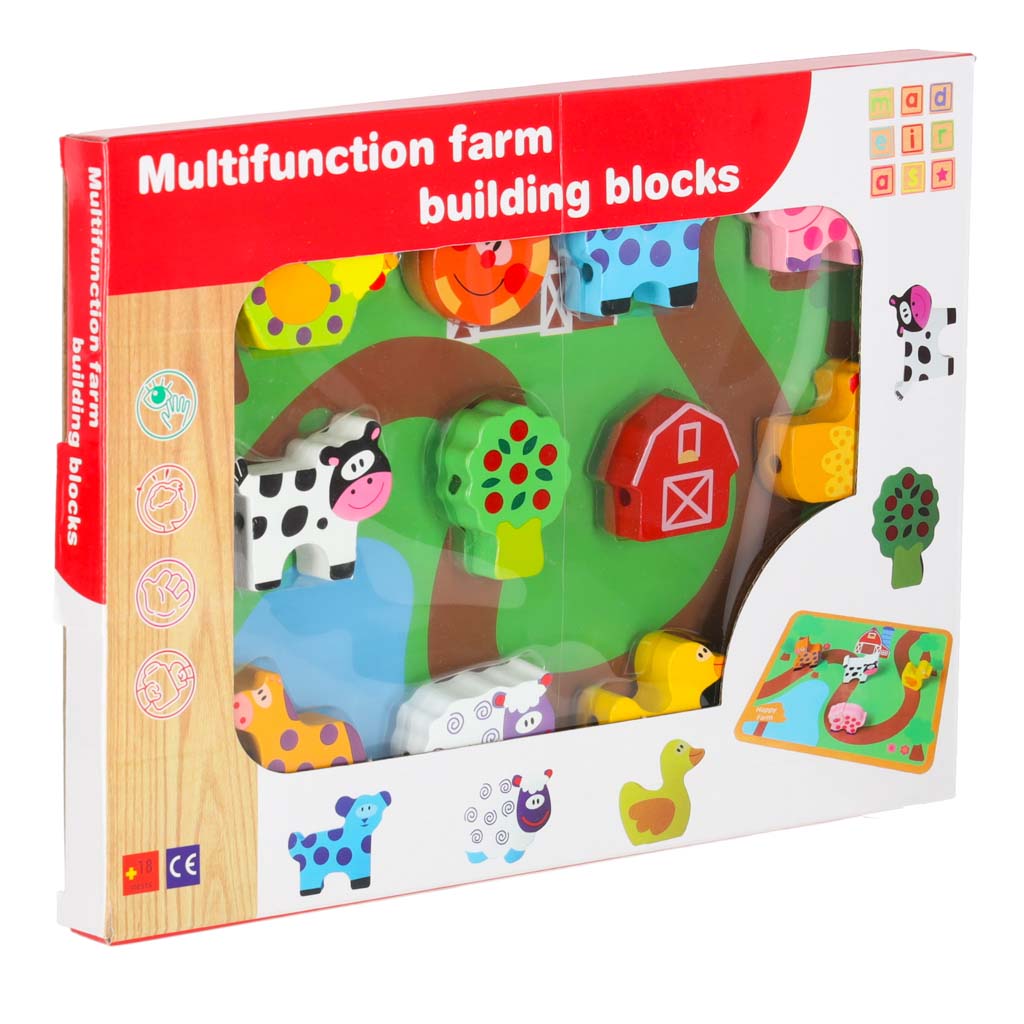 Drvene domaće životinje i farma za učenje nizanja 2