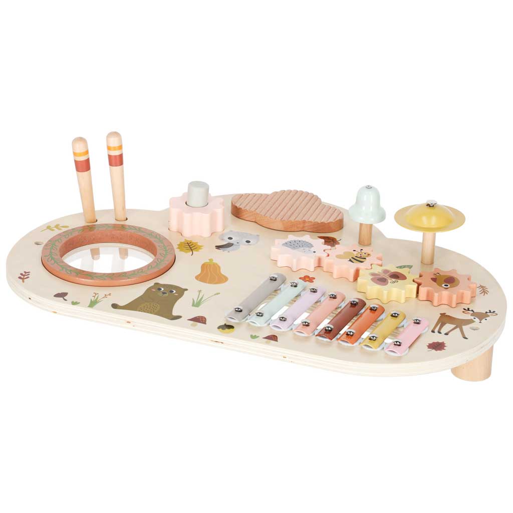 Wooden-educational-table-music-board-dulcimer-cymbals-plates-179574 Drveni edukativni glazbeni stol, bubanj, ksilofon, činele, kotačići 13