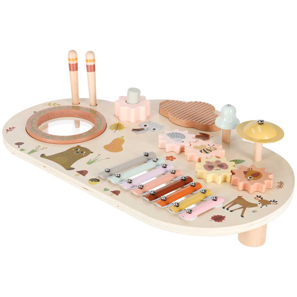 Wooden-educational-table-music-board-dulcimer-cymbals-plates-179579 Drveni edukativni glazbeni stol, bubanj, ksilofon, činele, kotačići 8