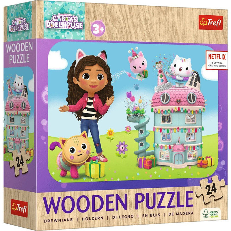 Drvene puzzle 24 kom Gabby's Dollhouse Trefl