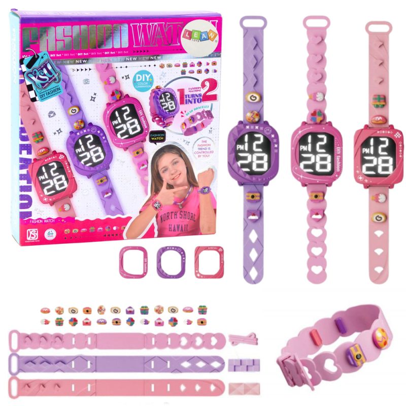 DIY sat za djecu s izmjenjivim podesivim narukvicama, ukrasne perle
