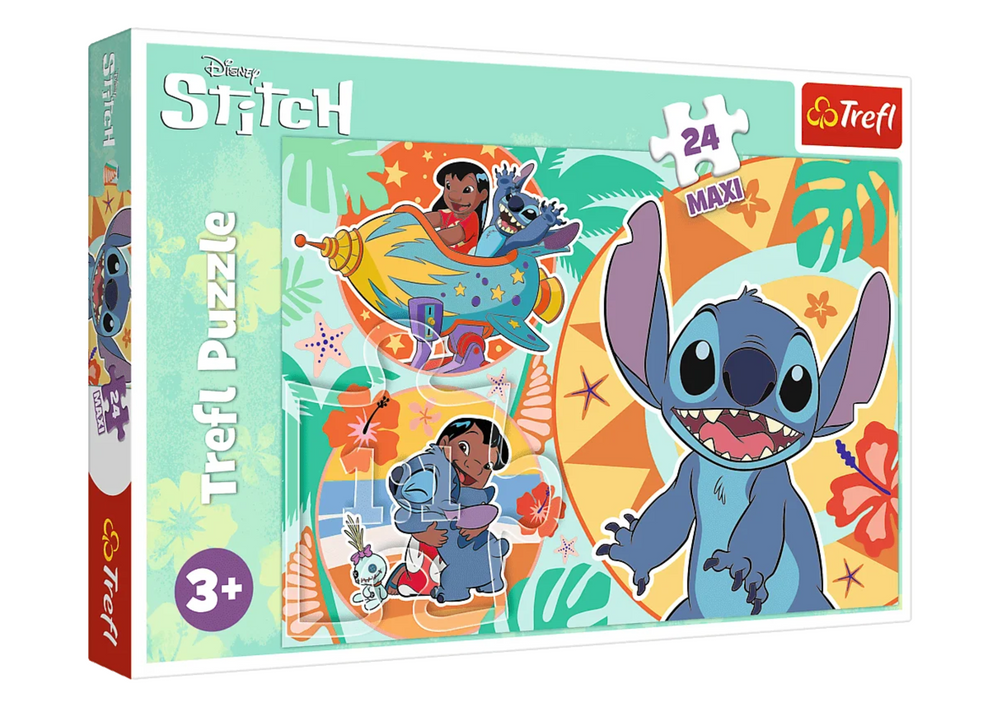 Puzzle 24 kom Maxi Sretan dan Lilo i Stitch Trefl 14365