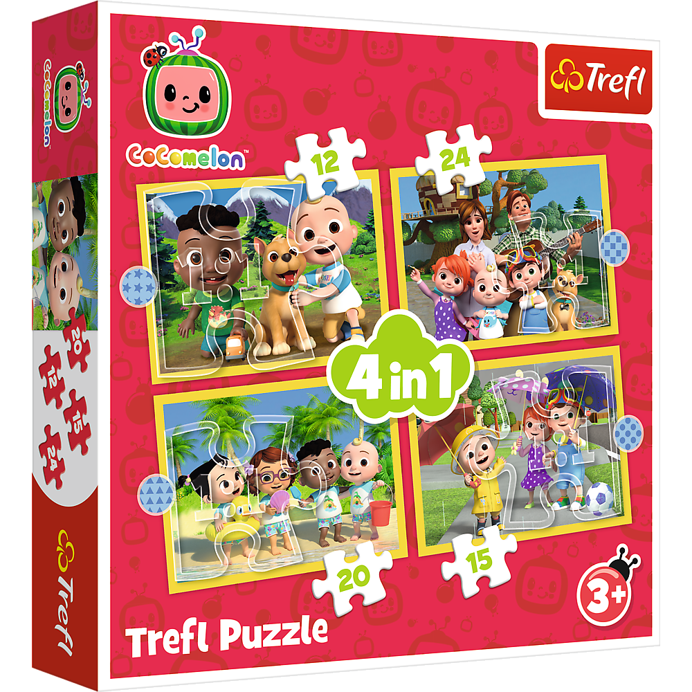 Puzzle 4u1 Cocomelon Upoznaj heroje Trefl 34647