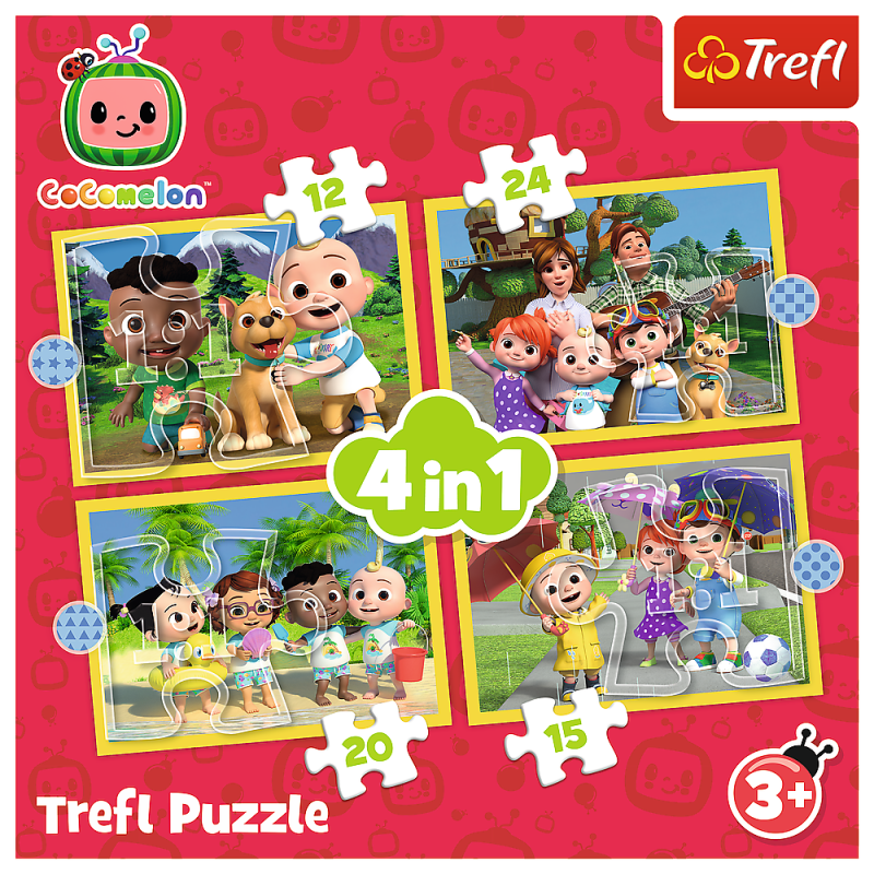 Puzzle 4u1 Cocomelon Upoznaj heroje Trefl 34647