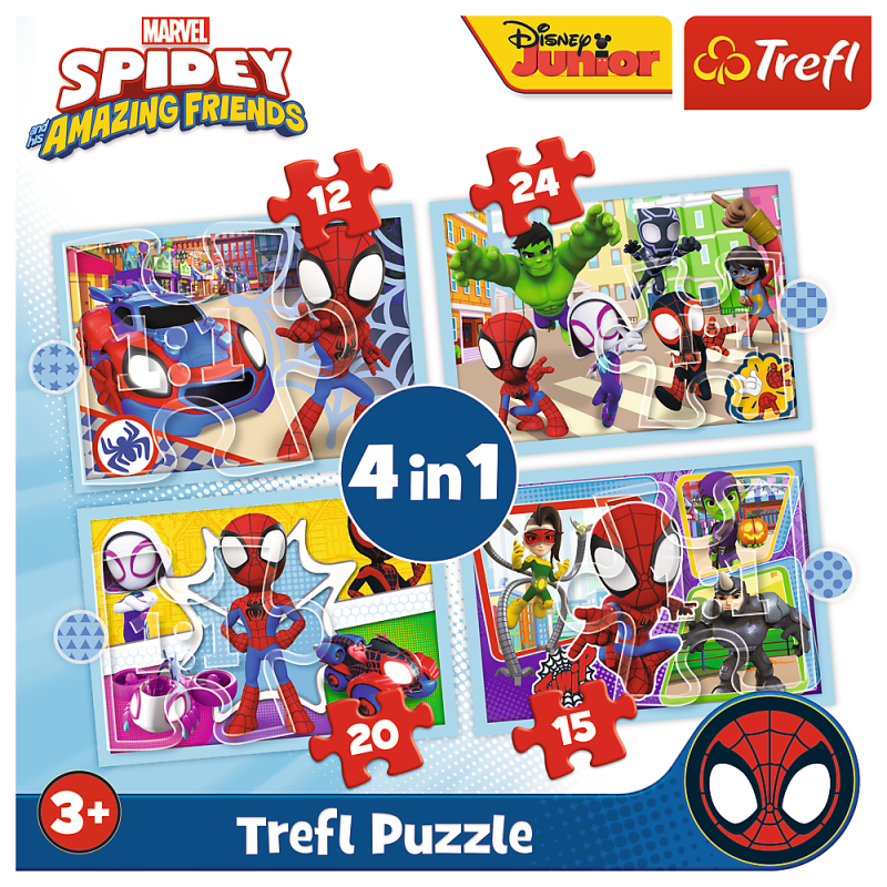 Puzzle 4in1 Ekipa Spidey Trefl 34611 1