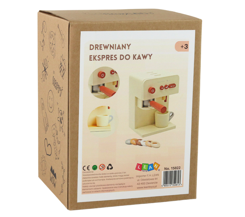 Dječji drveni aparat za kavu 4