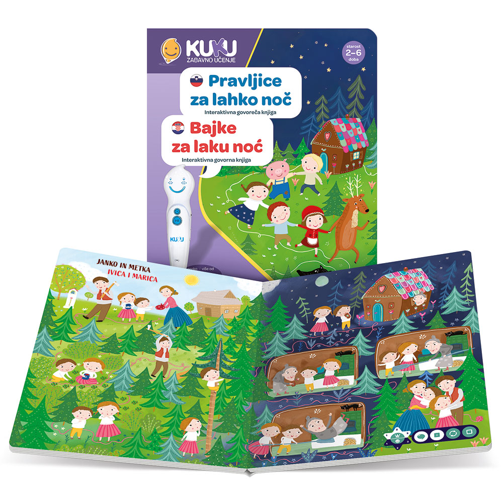 Interaktivna knjiga Kuku - Bajke za laku noć (bez olovke)
