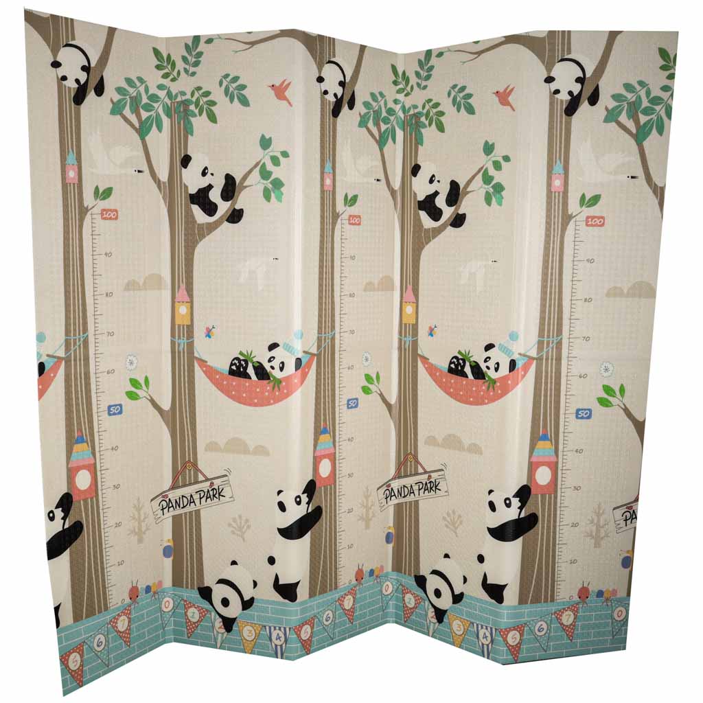 Edukativna dvostrana sklopiva pjenasta podloga 180x200 panda/cesta 9