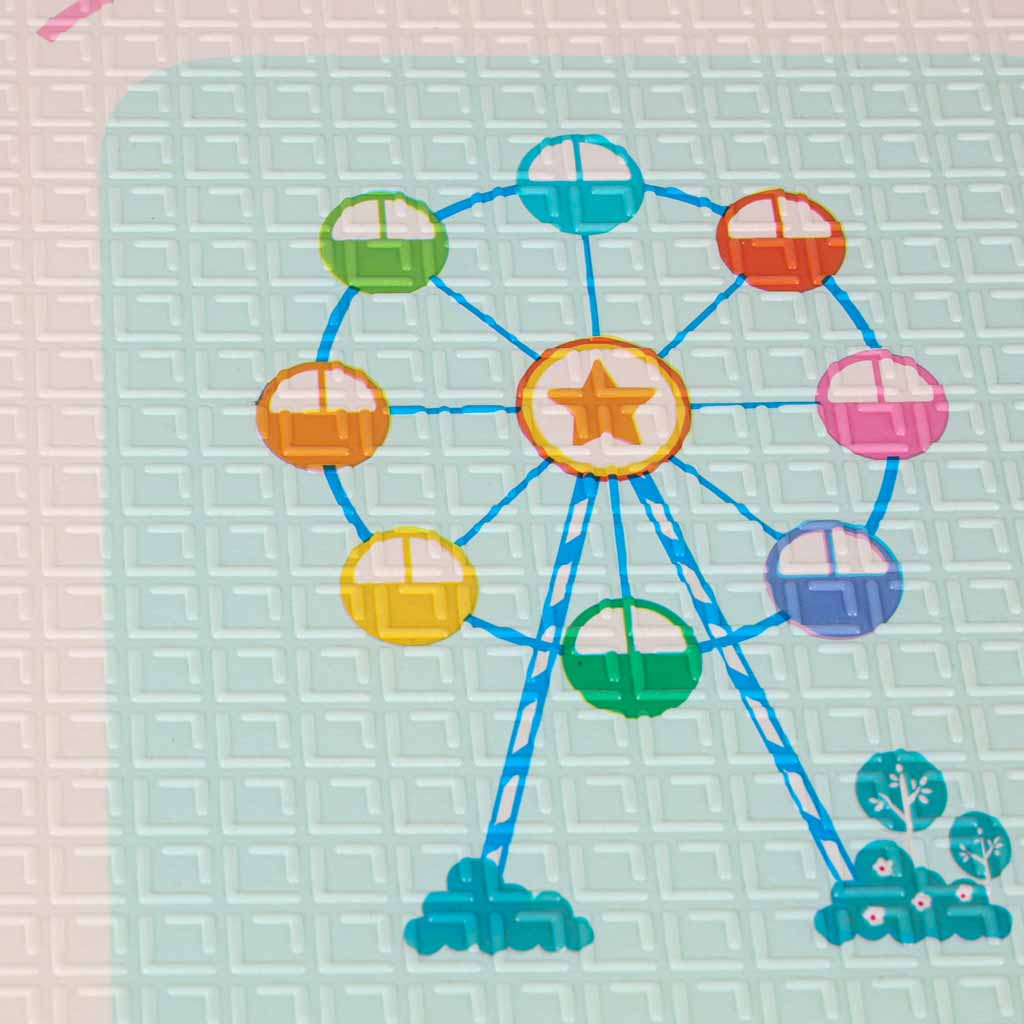 Edukativna dvostrana sklopiva pjenasta podloga 180x200 panda/cesta 8