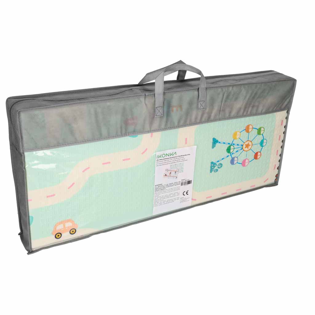 Edukativna dvostrana sklopiva pjenasta podloga 180x200 panda/cesta 2