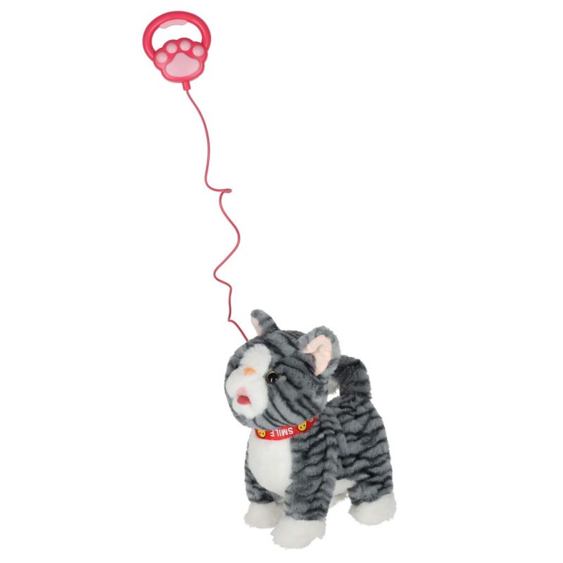 Interaktivna maca koja se kreće na uzici u sivoj boji, zvuk 7