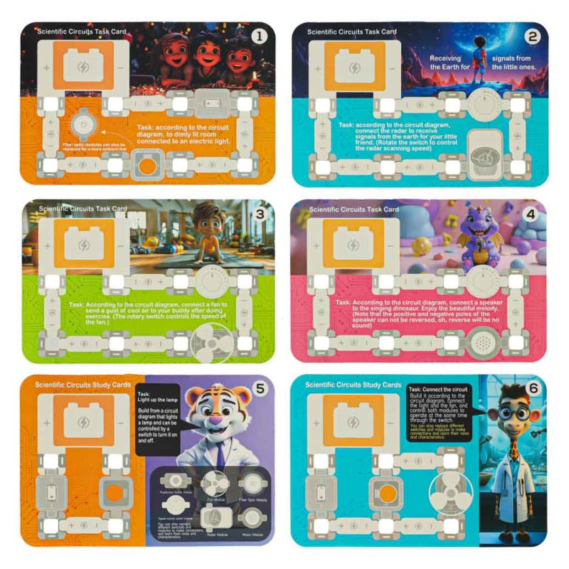 Mali edukativni set za električare i elektroniku, 12 kartica, 58 elemenata 8