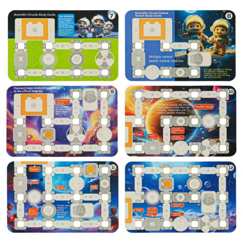 Mali edukativni set za električare i elektroniku, 12 kartica, 58 elemenata 7