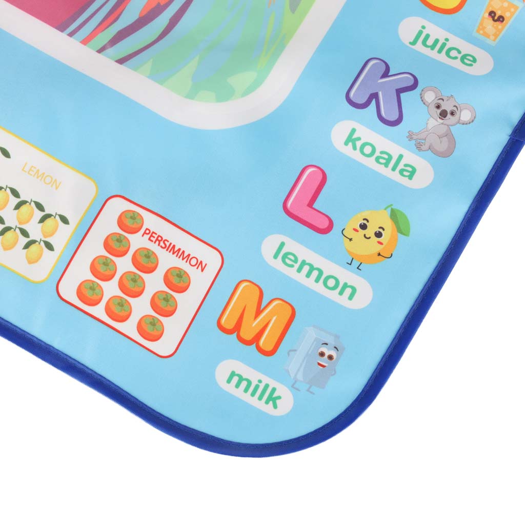 Vodena podloga za slikanje, crtanje na vodi, markeri, pečati, šablone, valjak 100x80cm, abeceda 6