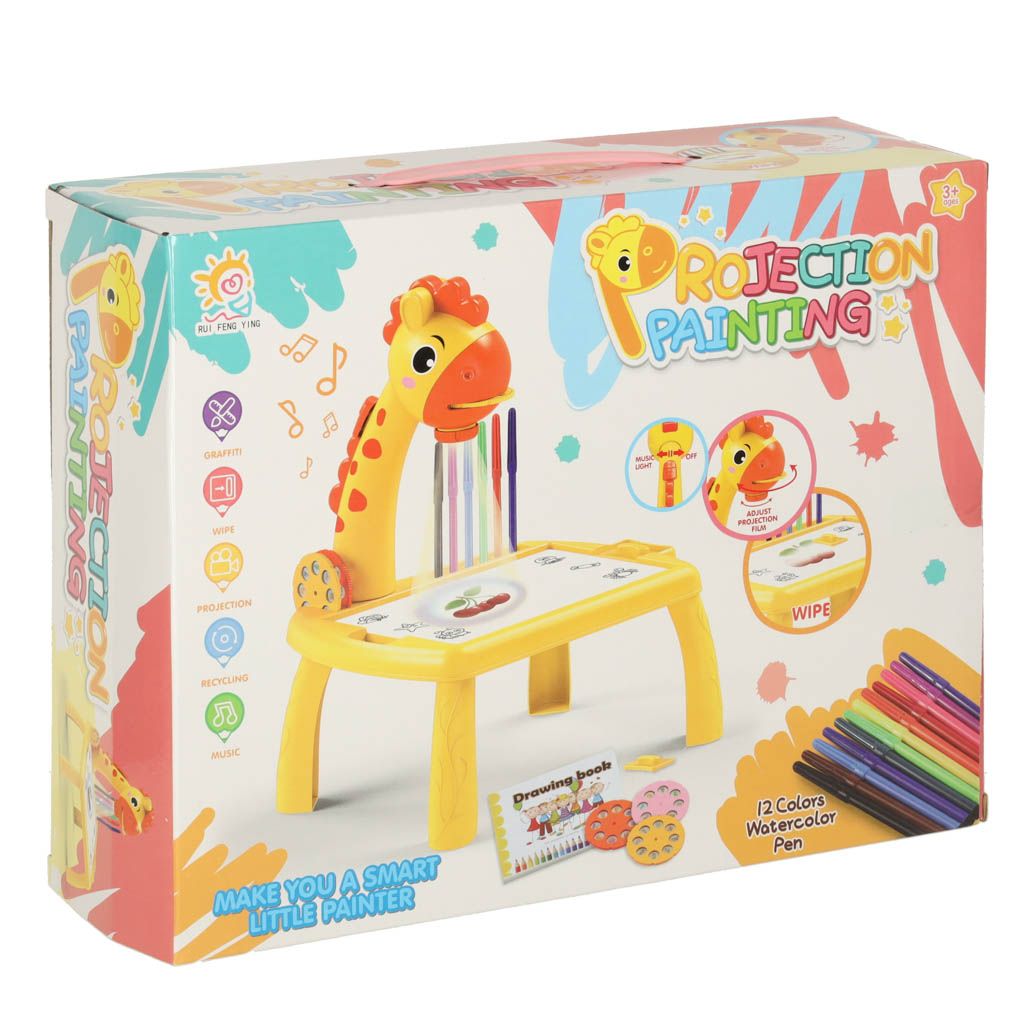 Projector-projector-drawing-table-giraffe-yellow-169800 Projektor stol za crtanje žirafa