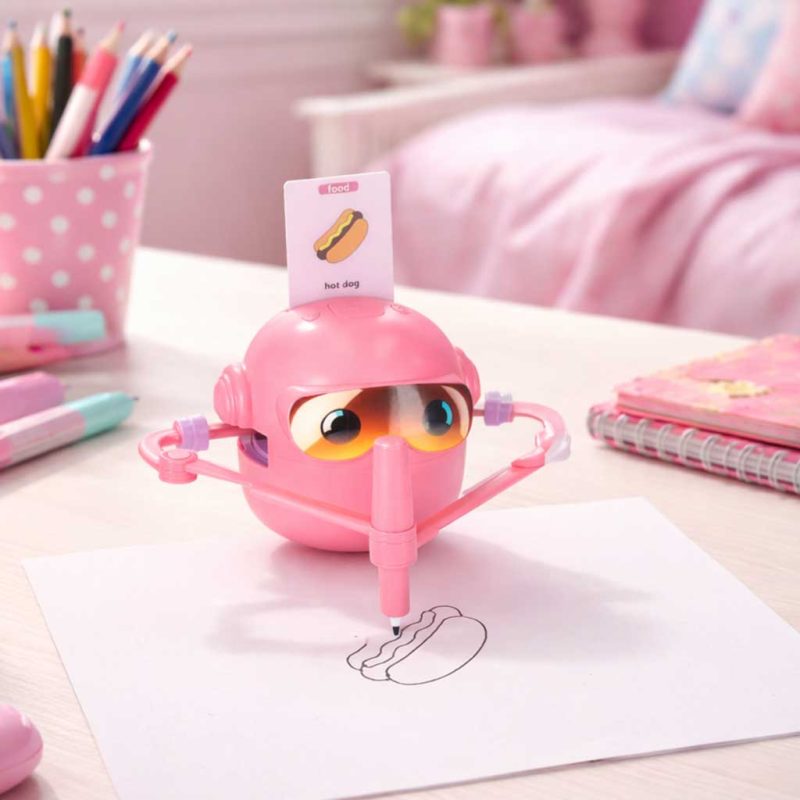 Interaktivna edukativna igračka robot za učenje crtanja, ružičasti 3