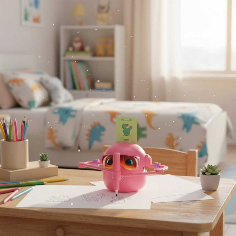 Interaktivna edukativna igračka robot za učenje crtanja, ružičasti 2