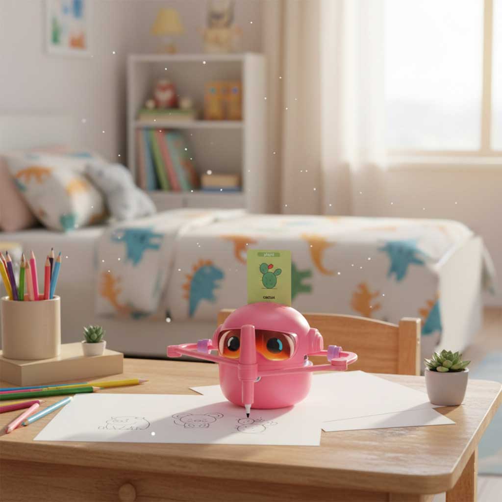 Interaktivna edukativna igračka robot za učenje crtanja, ružičasti 2