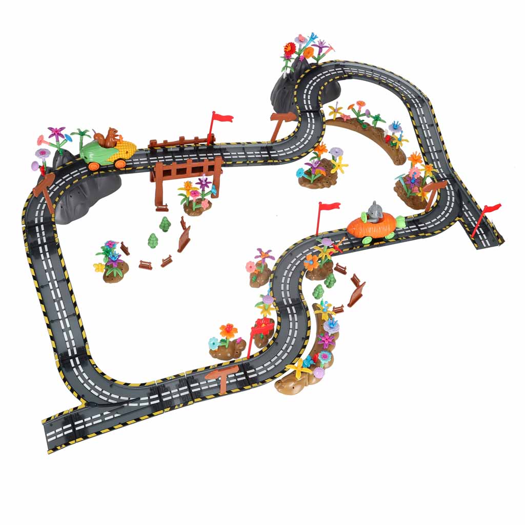 Magnetska trkaća staza za svjetleće automobile 2 vozila 310 elementa 25