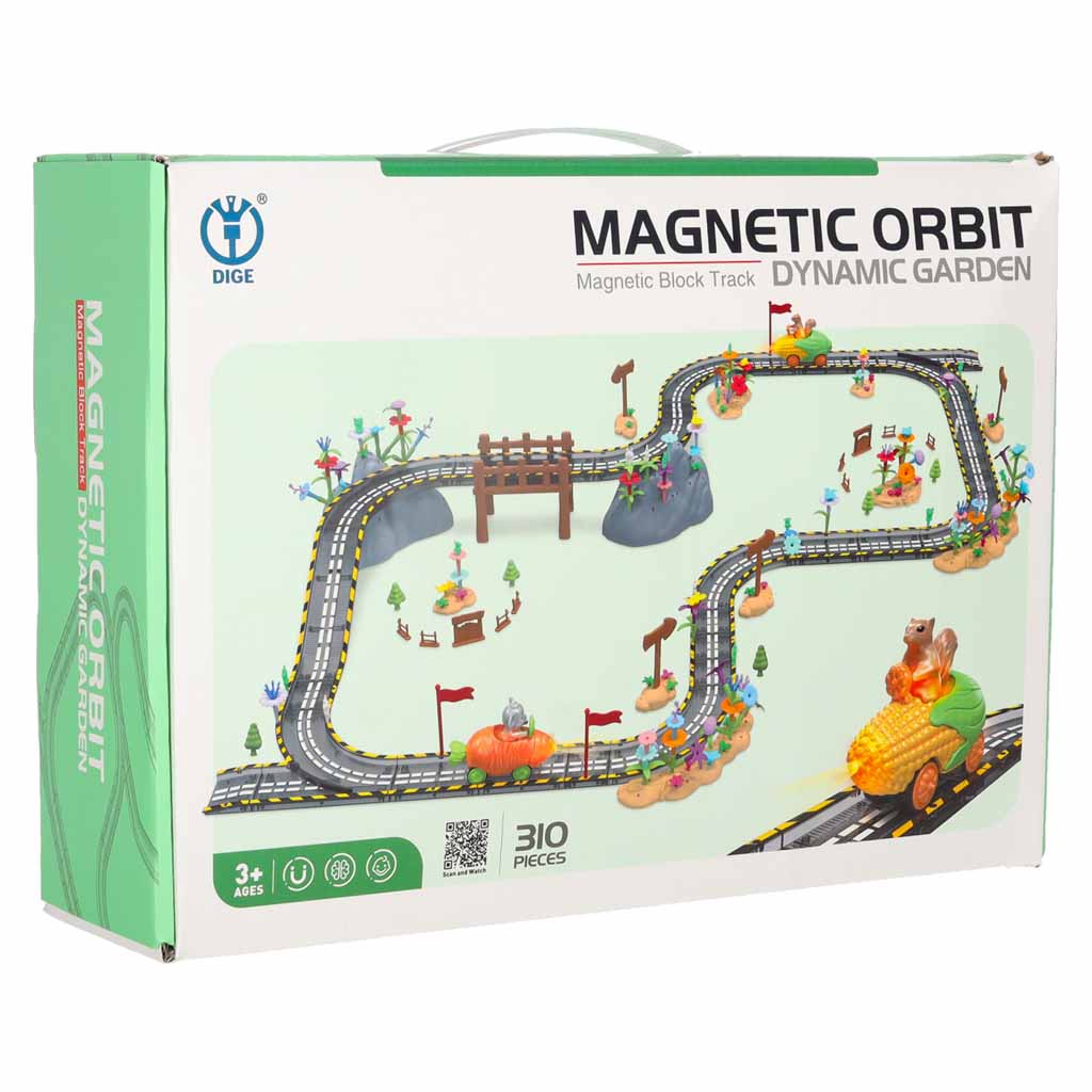 Magnetska trkaća staza za svjetleće automobile 2 vozila 310 elementa 2