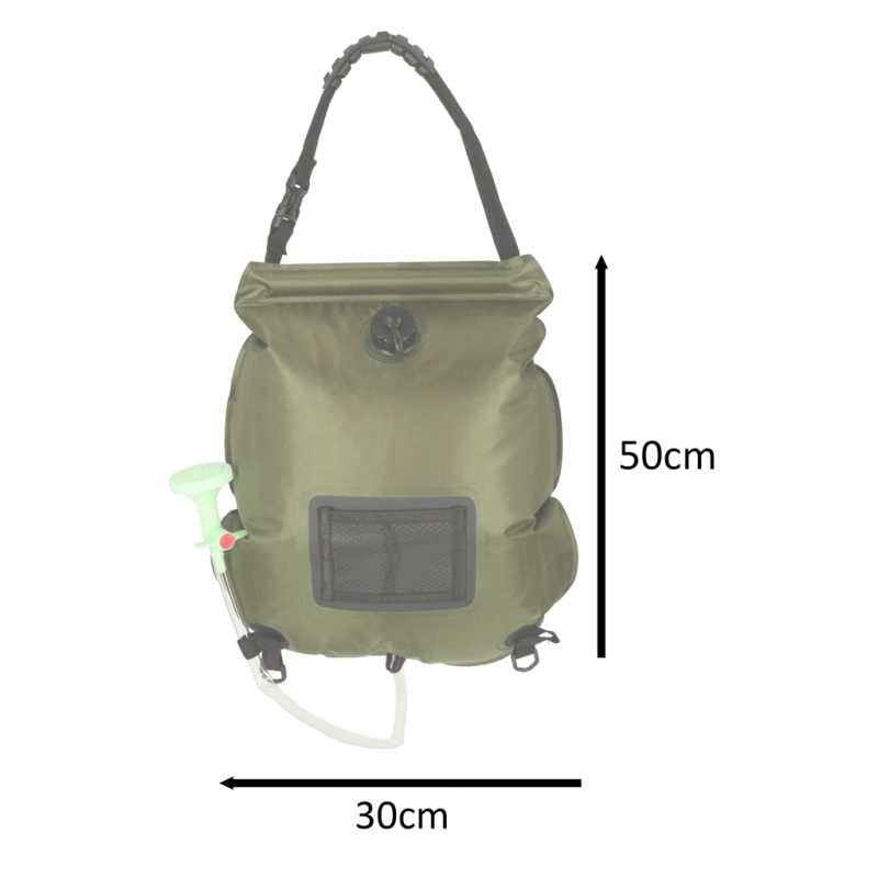 20L XXL solarni tuš za kampiranje i planinarenje s termometrom