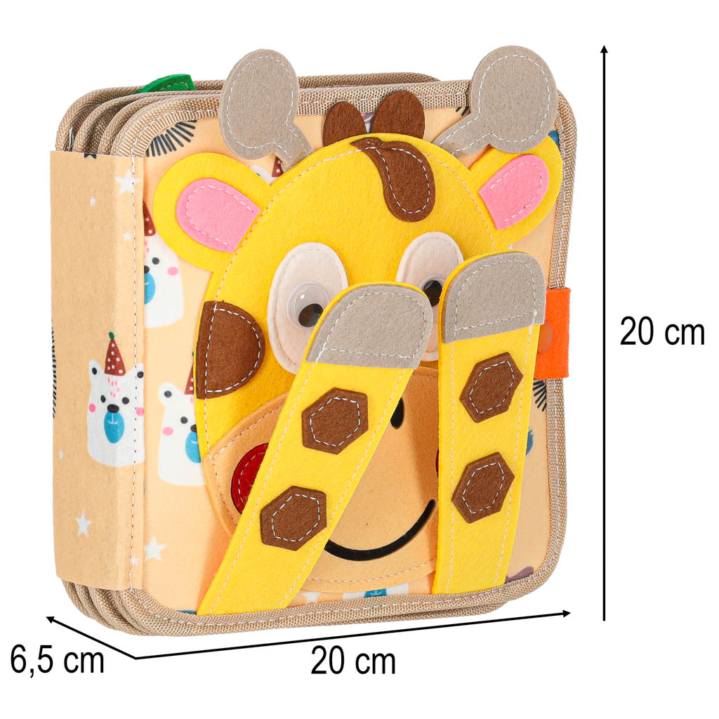 3D filcana edukativna knjižica sa žirafom 2