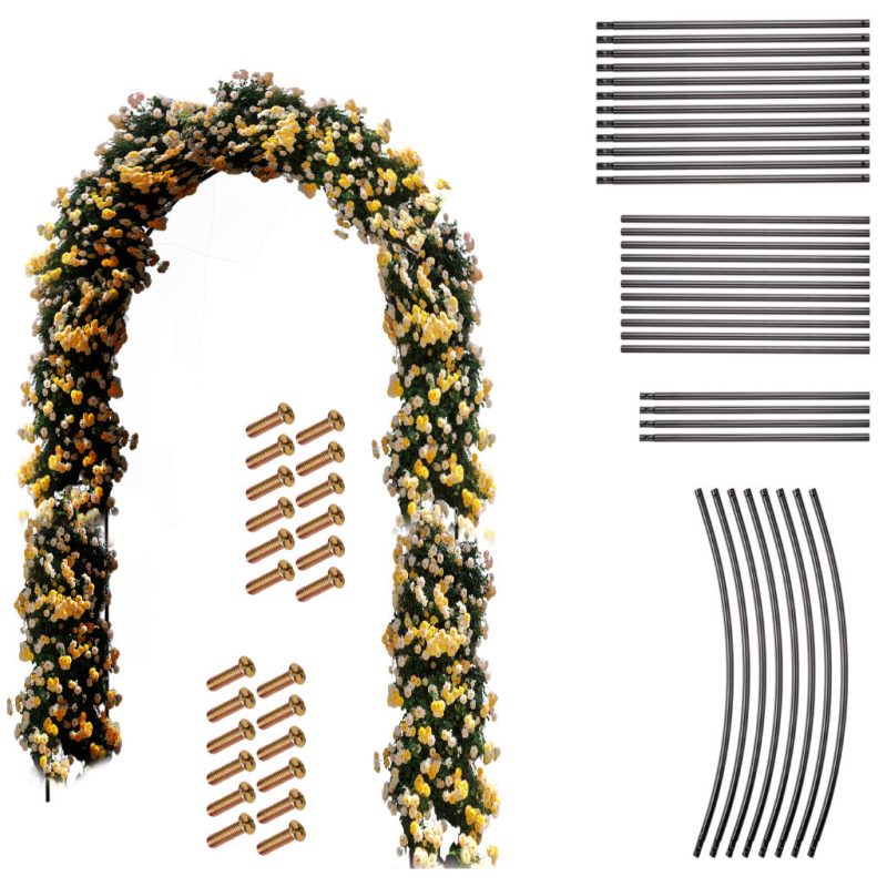 KX3305 Tyczka palik do pomidorów roślin 120 cm 10 szt 1-2 LUARO Metalni držač za luk za vrtnu pergolu za ruže, cvijeće, bršljan, puzavice 240 x 140 cm