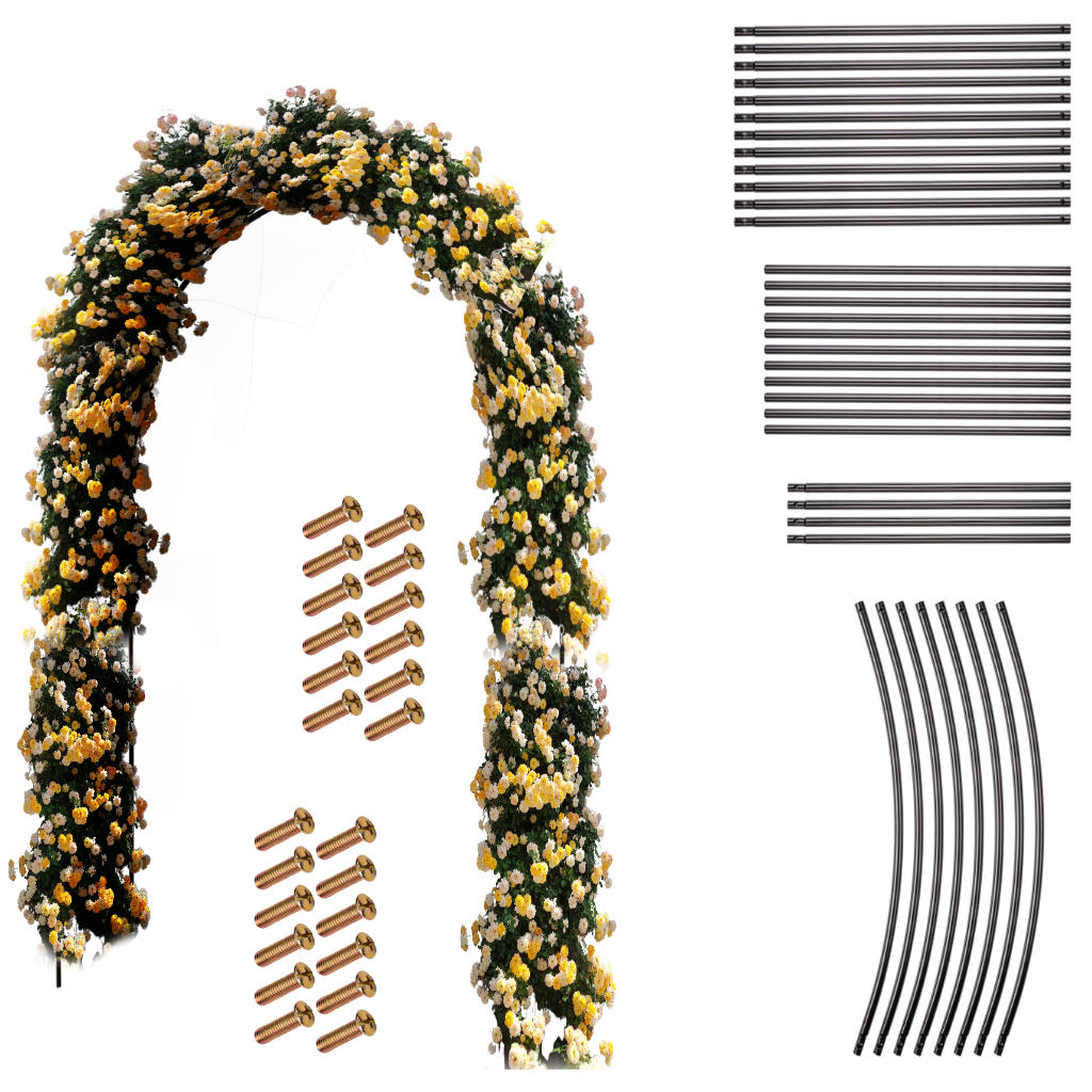 LUARO Metalni držač za luk za vrtnu pergolu za ruže, cvijeće, bršljan, puzavice 240 x 140 cm