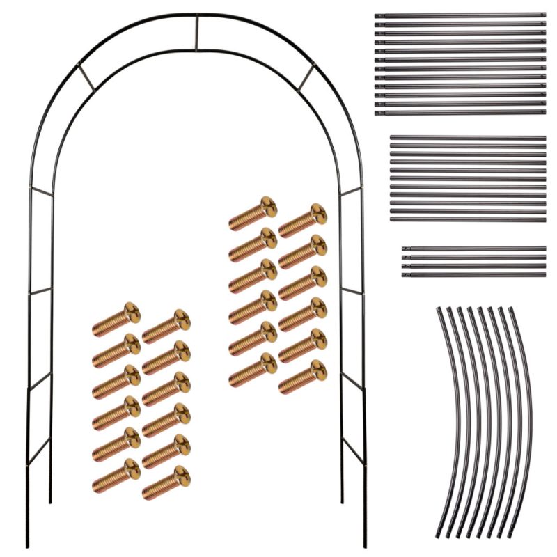 LUARO Metalni držač za luk za vrtnu pergolu za ruže, cvijeće, bršljan, puzavice 240 x 140 cm