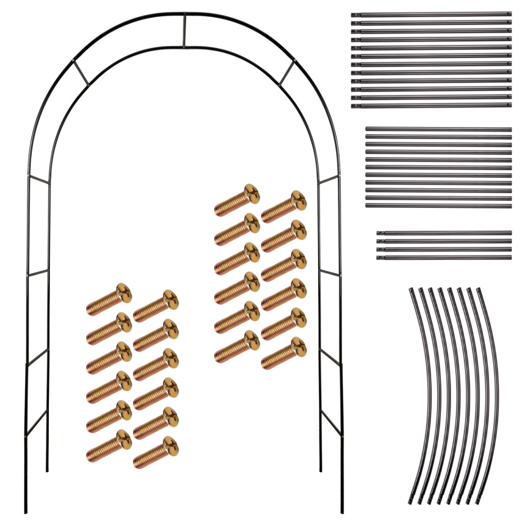 LUARO Metalni držač za luk za vrtnu pergolu za ruže, cvijeće, bršljan, puzavice 240 x 140 cm